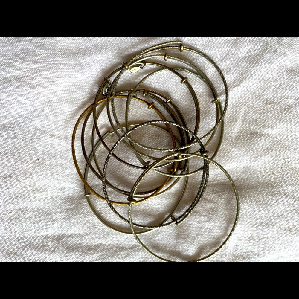 Set of 10 Alex and Ani bracelets